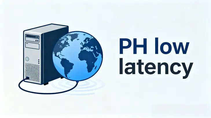 Graph showing latency reduction after switching to local PH hosting