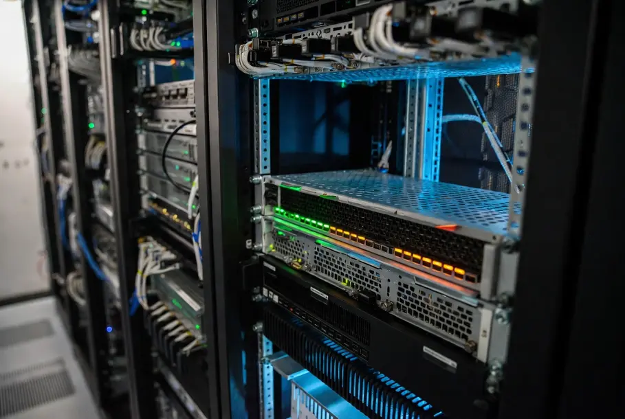 Server rack visualization in a Tokyo Tier 3 data center facility
